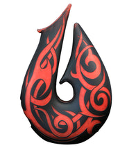 Glass "Red & Black Fish Hook - FH79"