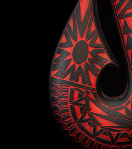 Glass "Red & Black Fish Hook - FH79"