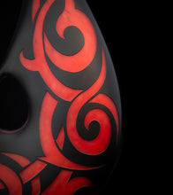 Glass "Red & Black Fish Hook - FH79"