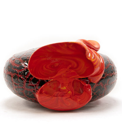 ひび割れガラス表面フロー花瓶「CSF-192」