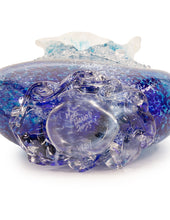 Escultura de vidrio "Jarrón de olas Kalapana Kai" WV259 de Daniel Moe