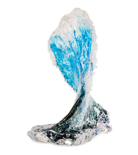 Glass Wave Sculpture "Kalapana Kai Sidewave" W459"