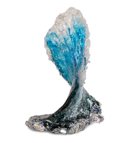 Glass Wave Sculpture "Kalapana Kai Sidewave" W459"