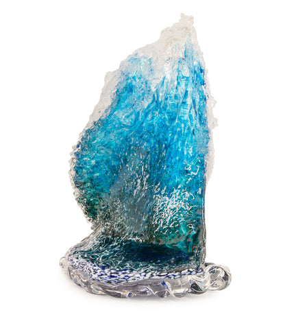 Glass Wave Sculpture "Kalapana Kai Sidewave" W459"