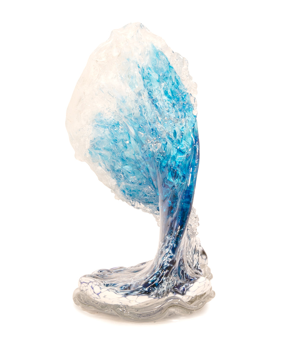 Escultura de vidrio ondulada "Kalapana Kai Sidewave" (ancho: 353 cm) 