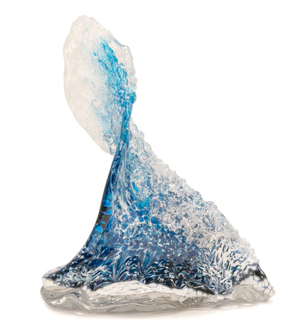 Escultura de vidrio ondulada "Kalapana Kai Sidewave" (ancho: 353 cm) 