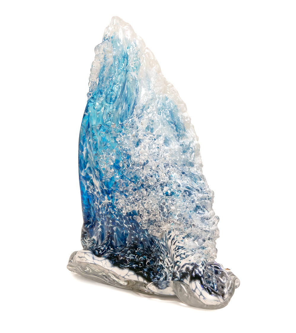Escultura de vidrio ondulada "Kalapana Kai Sidewave" (ancho: 353 cm) 