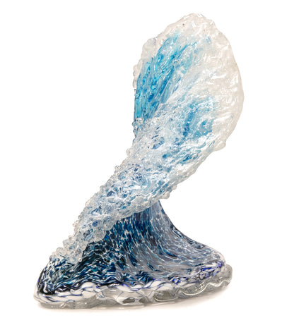 Escultura de vidrio ondulada "Kalapana Kai Sidewave" (ancho: 353 cm) 