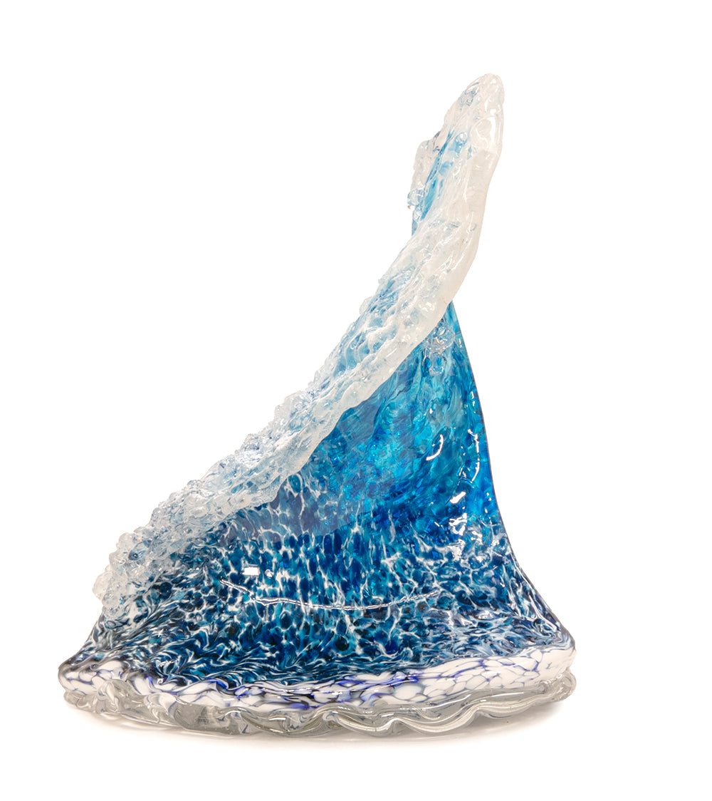 Escultura de vidrio ondulada "Kalapana Kai Sidewave" (ancho: 353 cm) 