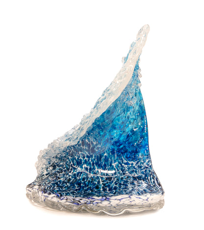 Escultura de vidrio ondulada "Kalapana Kai Sidewave" (ancho: 353 cm) 