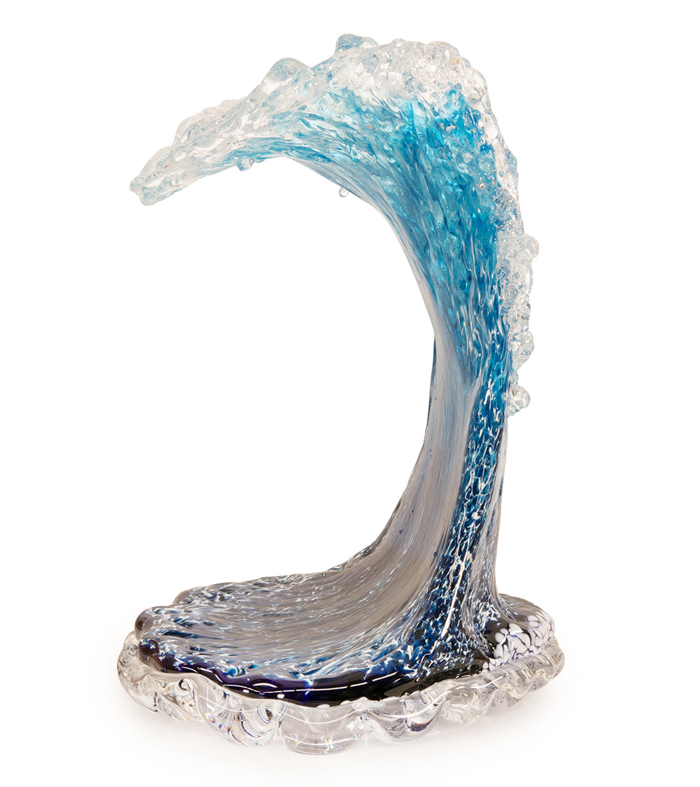 Escultura de vidrio ondulada "Kalapana Kai Sidewave" (ancho: 353 cm) 