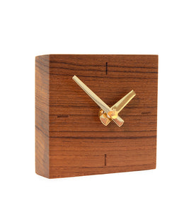 USS Missouri Teak Desk Clock