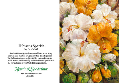Greeting Card "Hibiscus Sparkle" by Eva Makk