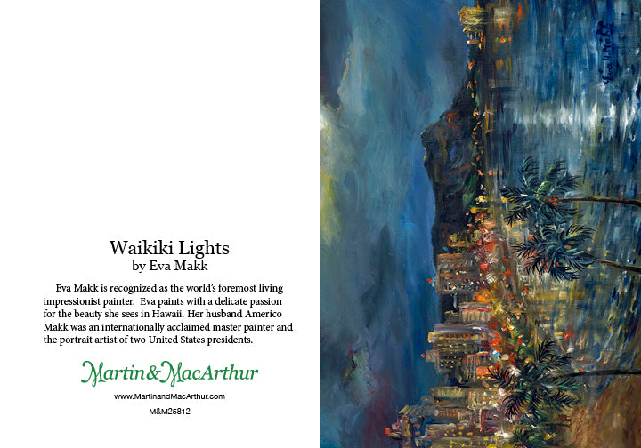 Greeting Card "Waikiki Lights" by Eva Makk