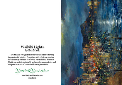 Greeting Card "Waikiki Lights" by Eva Makk