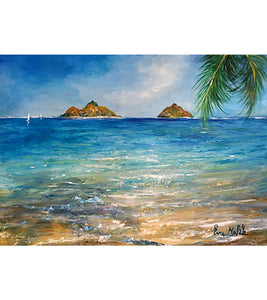 Greeting Card "Lanikai" by Eva Makk