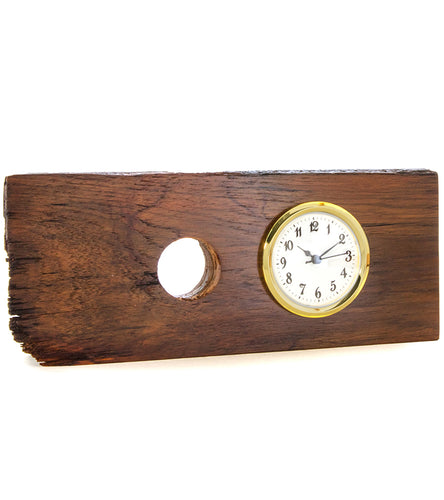 USS Missouri Teak Plank Clock