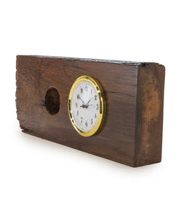 USS Missouri Teak Plank Clock