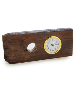 USS Missouri Teak Plank Clock