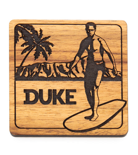 Duke Koa Coaster – Surfing Diamond Head