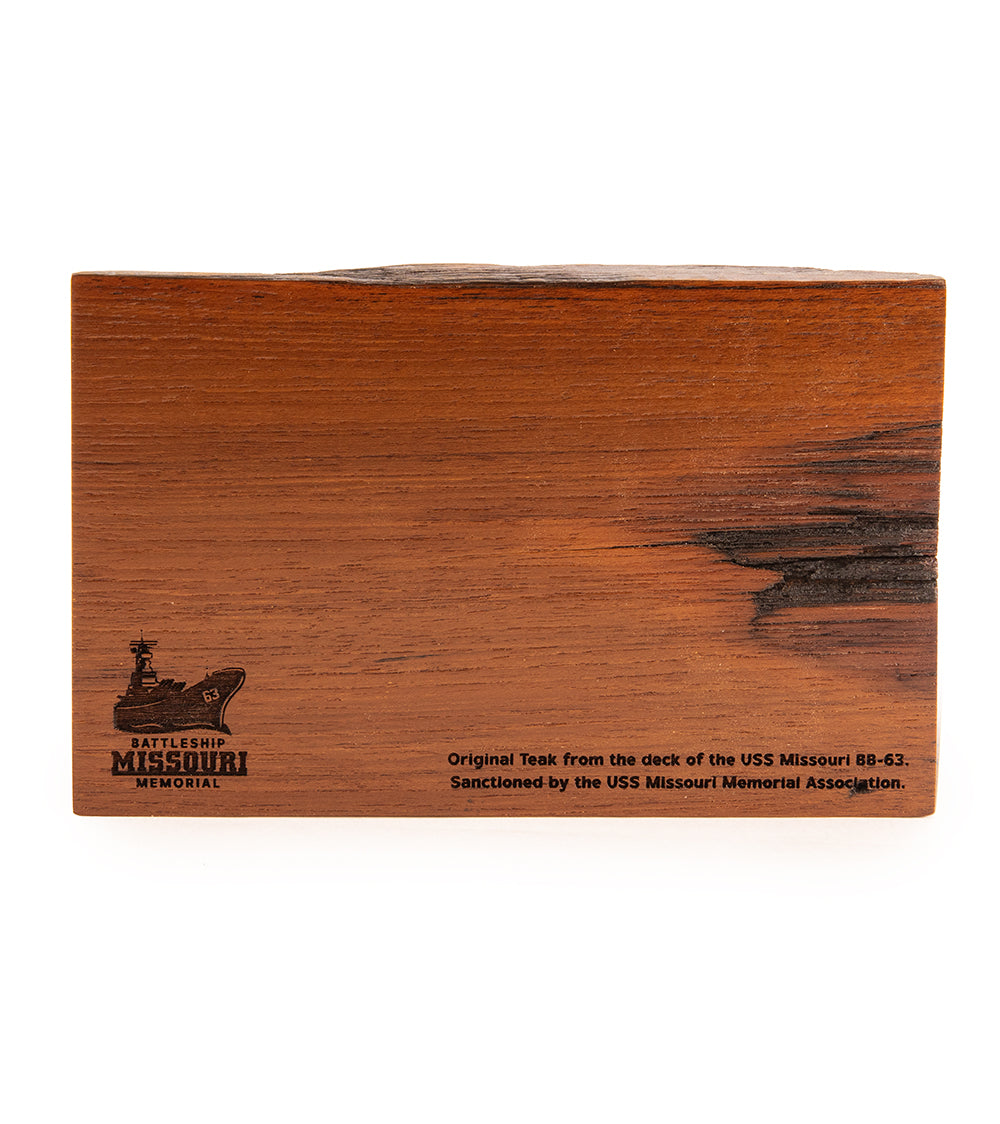 USS Missouri Commemorative Teak Plank without Plug Hole