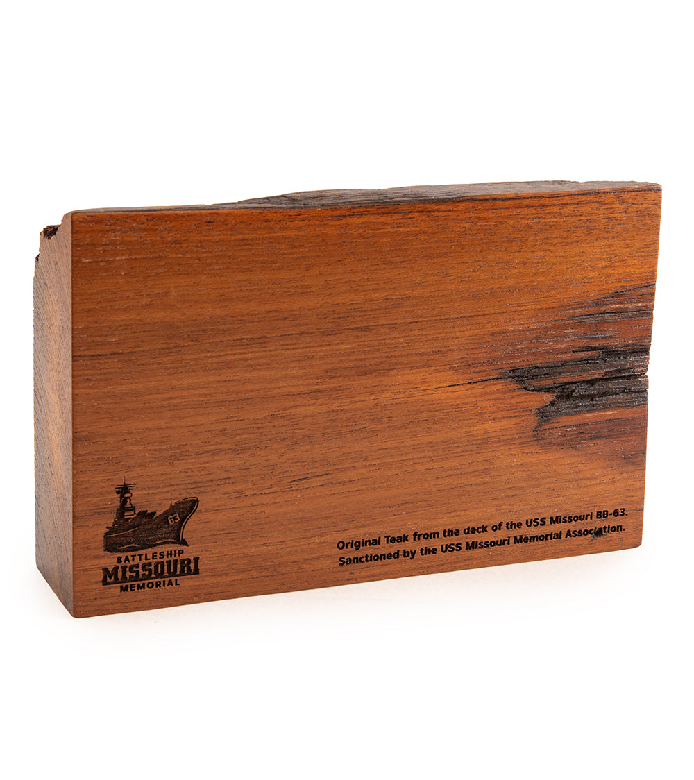 USS Missouri Commemorative Teak Plank without Plug Hole