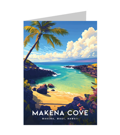 Greeting Card "Makena Cove, Maui" Hawaii Travel Art