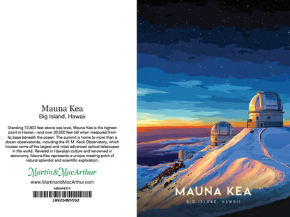 Greeting Card "Mauna Kea, Big Island" Hawaii Travel Art