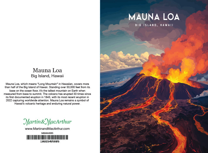 Greeting Card "Mauna Loa, Big Island" Hawaii Travel Art