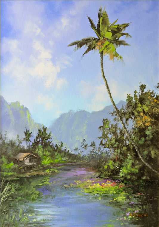 Greeting Card "Meandering Secluded Streams" by George Eguchi