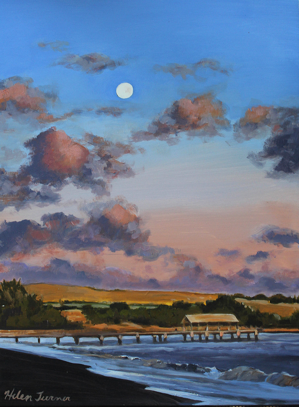 Moonrise Over Waimea by Helen Turner