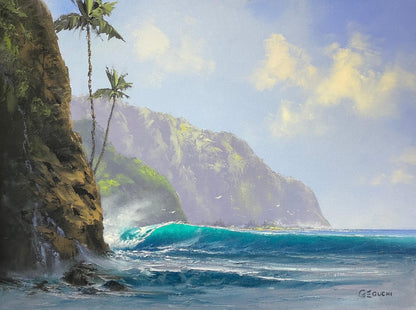 Original Painting: Morning Light, Azure Waters by George Eguchi