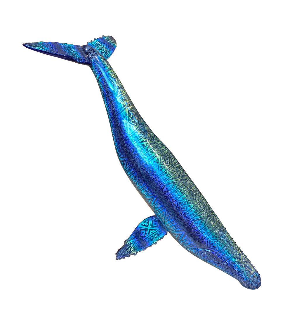 Glass Sculpture "Native Pattern Whale" by Luke Olsen