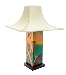 Red Ti Leaf Table Lamp by Tim Nguyen