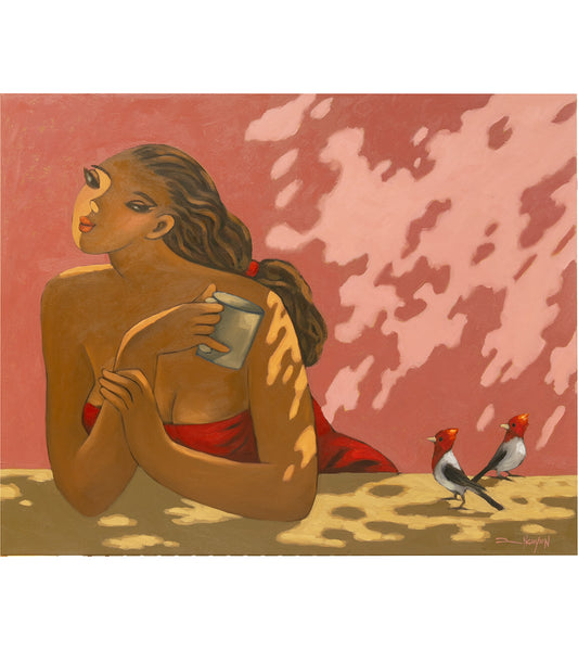 Original Painting: Two Little Birds by Tim Nguyen