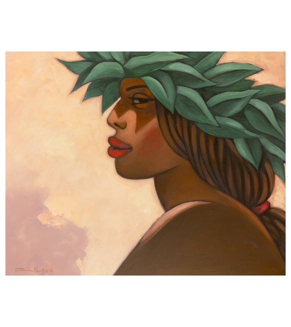 Original Painting: Young Wahine by Tim Nguyen