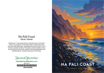 Greeting Card "Na Pali Coast, Kauai" Hawaii Travel Art