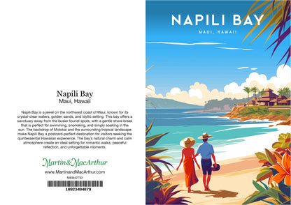 Greeting Card "Napili Bay, Maui" Hawaii Travel Art