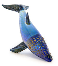Glass Sculpture "Large Whale" by Luke Olsen