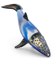 Glass Sculpture "Large Whale" by Luke Olsen