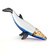 Glass Sculpture "Large Whale" by Luke Olsen