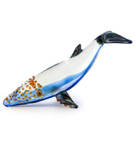 Glass Sculpture "Large Whale" by Luke Olsen
