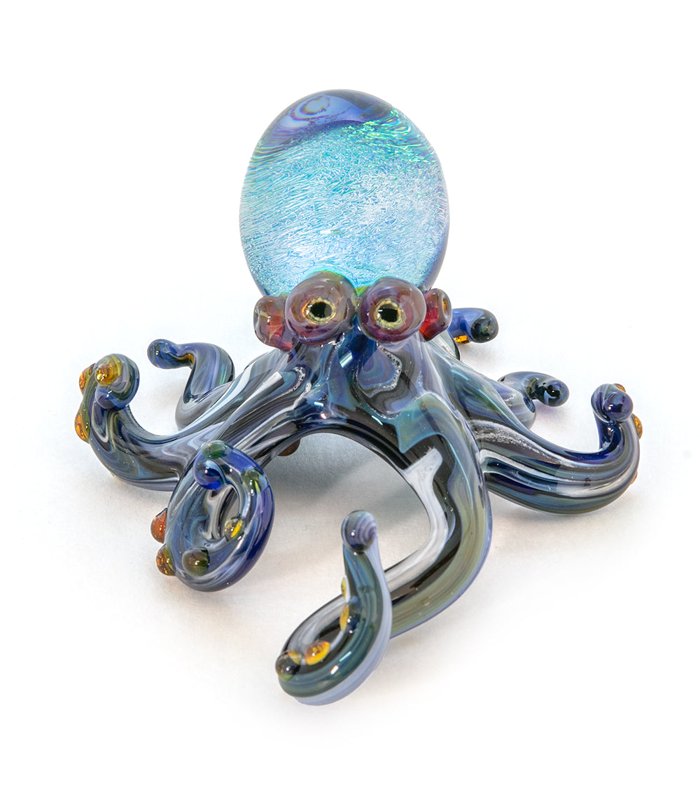Glass Sculpture "Large Octopus" by Luke Olsen