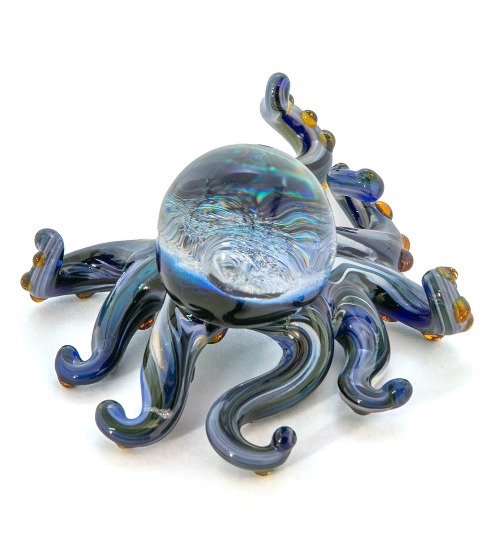 Escultura de vidrio "Pulpo grande" de Luke Olsen