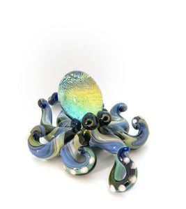 Glass Sculpture "Small Octopus" by Luke Olsen