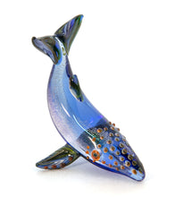 Glass Sculpture "Small Whale" by Luke Olsen