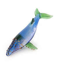 Glass Sculpture "Small Whale" by Luke Olsen