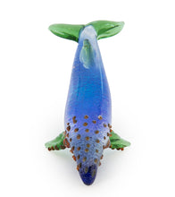 Glass Sculpture "Small Whale" by Luke Olsen