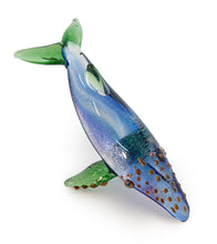 Glass Sculpture "Small Whale" by Luke Olsen
