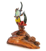 Glass and Wood Sculpture "Coral with Turtle" by Luke Olsen